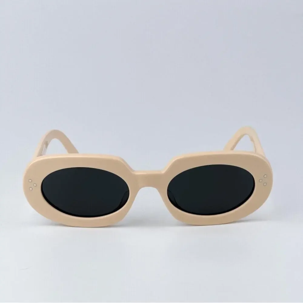 New! Celine Beige Oval Sunglasses CL40276U 25A, Authentic